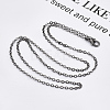 Brass Cable Chains Necklace Making MAK-N029-01B-3