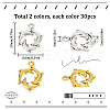 60Pcs 2 Colors Tibetan Style Alloy Pendants FIND-SC0004-94-2