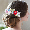 150Pcs 2 Styles Cloth Flower Ornaments DIY-SP0005-85-6