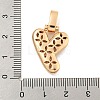 Brass Micro Pave Clear Cubic Zirconia Pendants KK-B099-01G-Y-3