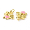 Rack Plating Brass Enamel Charms KK-C008-18G-03-3