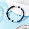 Natural & Synthetic Mixed Gemstone Beads Stretch Bracelets for Men Women BJEW-JB12514-1