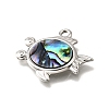 304 Stainless Steel Pave Natural Paua Shell Pendants STAS-C122-21E-01P-2