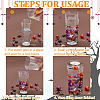 BENECREAT DIY Halloween Vase Fillers for Centerpiece Floating Pearls Candles DIY-BC0009-71-4