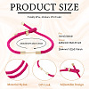 4Pcs 4 Colors Braided Nylon Cord Bracelet Making MAK-TA0001-26A-4
