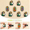 12Pcs 2 Style Food Grade Eco-Friendly Silicone Beads SIL-CA0001-67-5