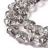 Transparent Electroplate Glass Beads Strands LS-GLAA-C025-01A-4
