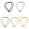   50Pcs 5 Colors Heart 304 Stainless Steel Hoop Earring Findings STAS-PH0001-59-1