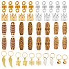 Plastic Dreadlocks Braiding Beads & Aluminum Hair Braid Dreadlock Beads OHAR-NB0001-15-1