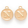Golden Plated Alloy Enamel Charms X-ENAM-S118-06N-1