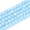 Frosted Opaque Glass Beads Strands GLAA-T032-P4mm-MBB10-1