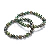 Natural Gemstone Stretch Beaded Bracelets G-A185-01L-3