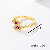 Brass Micro Pave Cubic Zirconia Finger Rings for Women WY1202-1