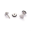 304 Stainless Steel Heart Earlobe Plugs EJEW-I196-13B-1