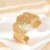 304 Stainless Steel Cuff Bangles for Women BJEW-B120-02G-01-1