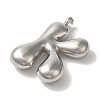 Non-Tarnish 304 Stainless Steel Pendants STAS-M017-08P-11-2