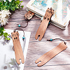 DELORIGIN 4Pcs 4 Styles Wood Bookmarks AJEW-DR0001-35-4