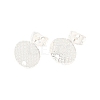 304 Stainless Steel Ear Stud Findings STAS-O119-14A-S-1