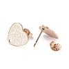 Ion Plating(IP) 304 Stainless Steel Stud Earring Findings STAS-I183-08B-RG-3