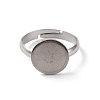 Non-Tarnish 304 Stainless Steel Pad Ring Settings STAS-K278-11D-P-2