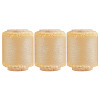 3 Rolls Polyester Satin Frayed Ribbon OCOR-DR0001-03C-1