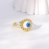 Evil Eye Stainless Steel Open Cuff Rings for Women US1717-4-1