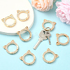 10Pcs Zinc Alloy Crystal Rhinestone Spring Gate Rings FIND-SC0019-51B-5