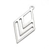 Non-Tarnish Rhombus 201 Stainless Steel Pendants X-STAS-N073-44-1