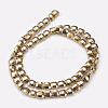 Electroplated Non-magnetic Synthetic Hematite Beads Strands G-P367-C09-2