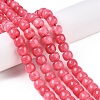 Dyed Natural White Jade Beads Strands G-T138-S16-1