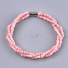 Synthetic Coral Multi-Strand Bracelets BJEW-S134-110B-1