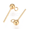 202 Stainless Steel Ball Stud Earring Findings STAS-F141-06G01-5mm-2