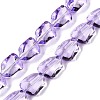 Electroplate Glass Beads Strands X-EGLA-N012-05B-1
