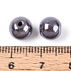 Electroplate Round Glass Beads Strands EGLA-T029-07B-3