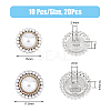 20Pcs 2 Style ABS Plastic Imitation Pearl Shank Buttons BUTT-DC0001-06P-2