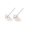 Brass Stud Earring Findings KK-G604-01S-02-1