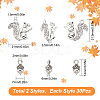 SUNNYCLUE 60Pcs 2 Style Alloy Charms TIBEP-SC0002-32-2