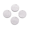 Tarnish Resistant 304 Stainless Steel Textured Pendants STAS-I098-01-20mm-P-1