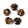 Natural Tiger Eye Cat Paw Print Figurines DJEW-N003-03D-1