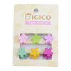 Rubberized Style Plastic Claw Hair Clips OHAR-G001-08-2