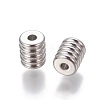 Tarnish Resistant 201 Stainless Steel Grooved Beads X-STAS-P239-06P-2