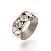 Brass Rhinestone Spacer Beads KK-M313-44B-11-1