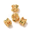 Brass Micro Pave Cubic Zirconia Beads CU-CBA54A3-02G-01-1
