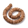 Dyed Natural Coconut Flat Round Bead Strands COCB-O003-12E-3