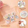 8Pcs 8 Style Heart Silicone Focal Beads SIL-TA0001-70-5