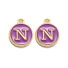Golden Plated Alloy Enamel Charms LS-ENAM-Q437-12N-1