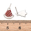 925 Sterling Silver Stud Earrings EJEW-F397-02P-3