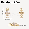 10Pcs Rack Plating Brass Micro Pave Clear Cubic Zirconia Charms ZIRC-SZ0004-11-6