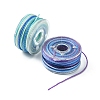 25 Rolls 25 Colors Round Segment Dyed Waxed Polyester Thread String YC-YW0001-02C-4