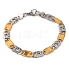 304 Stainless Steel Mariner Star Link Chain Bracelets BJEW-B078-57GP-1